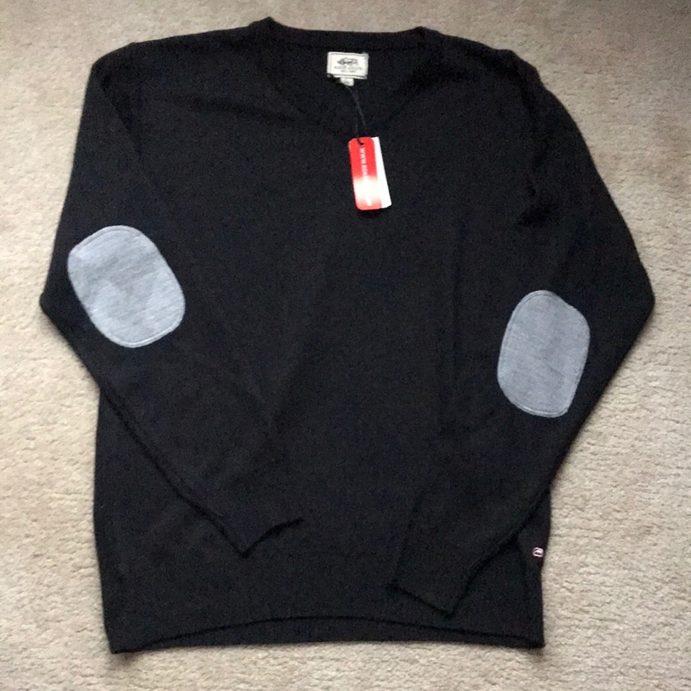 New Echo Unltd Black V Neck Sweater